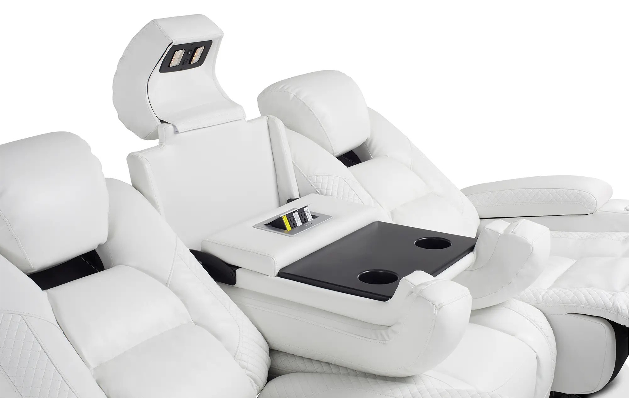 Troy White Micro Power Reclining Sofa Troy White Micro Power Reclining Sofa