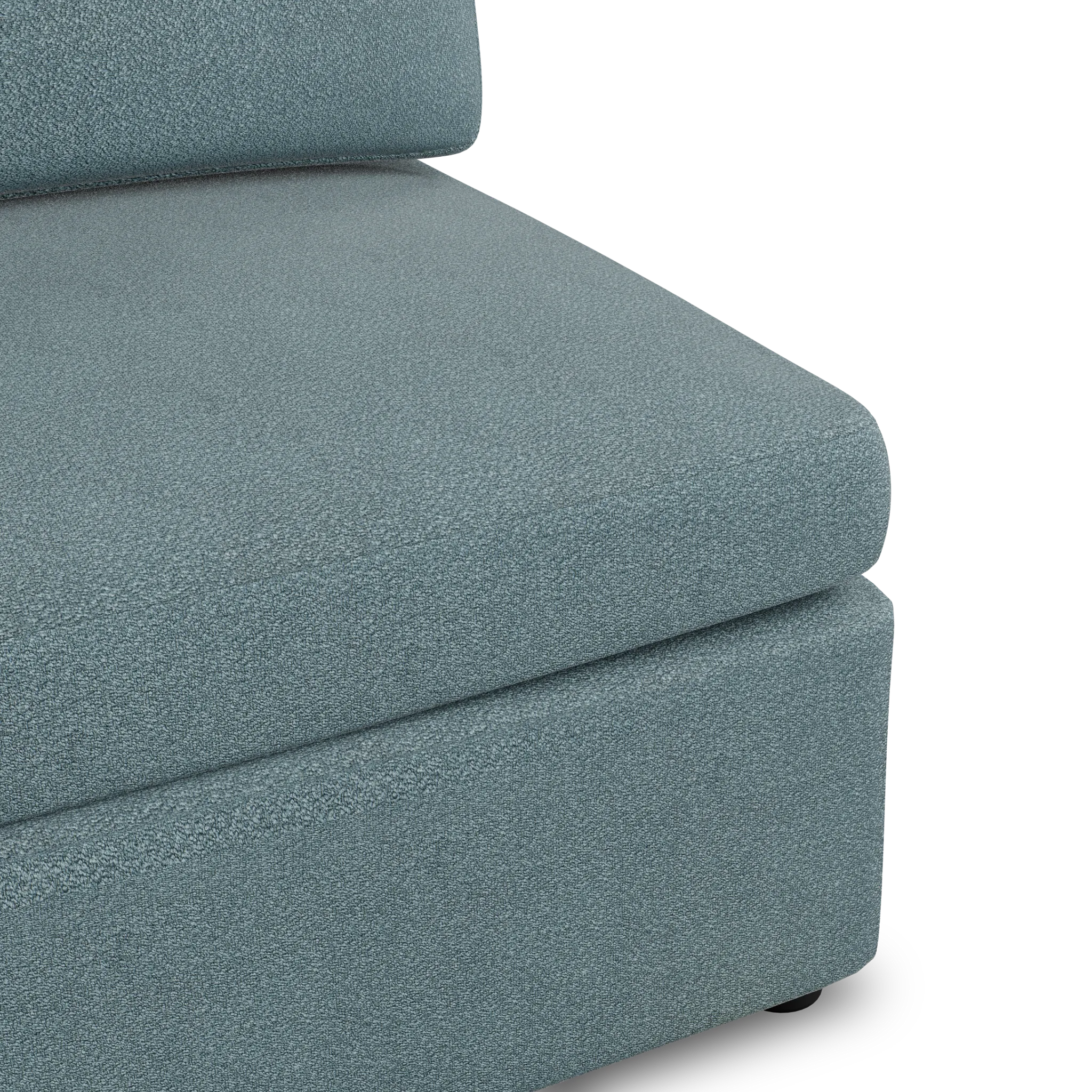 Destin Sutton Blue Fabric Armless Chair