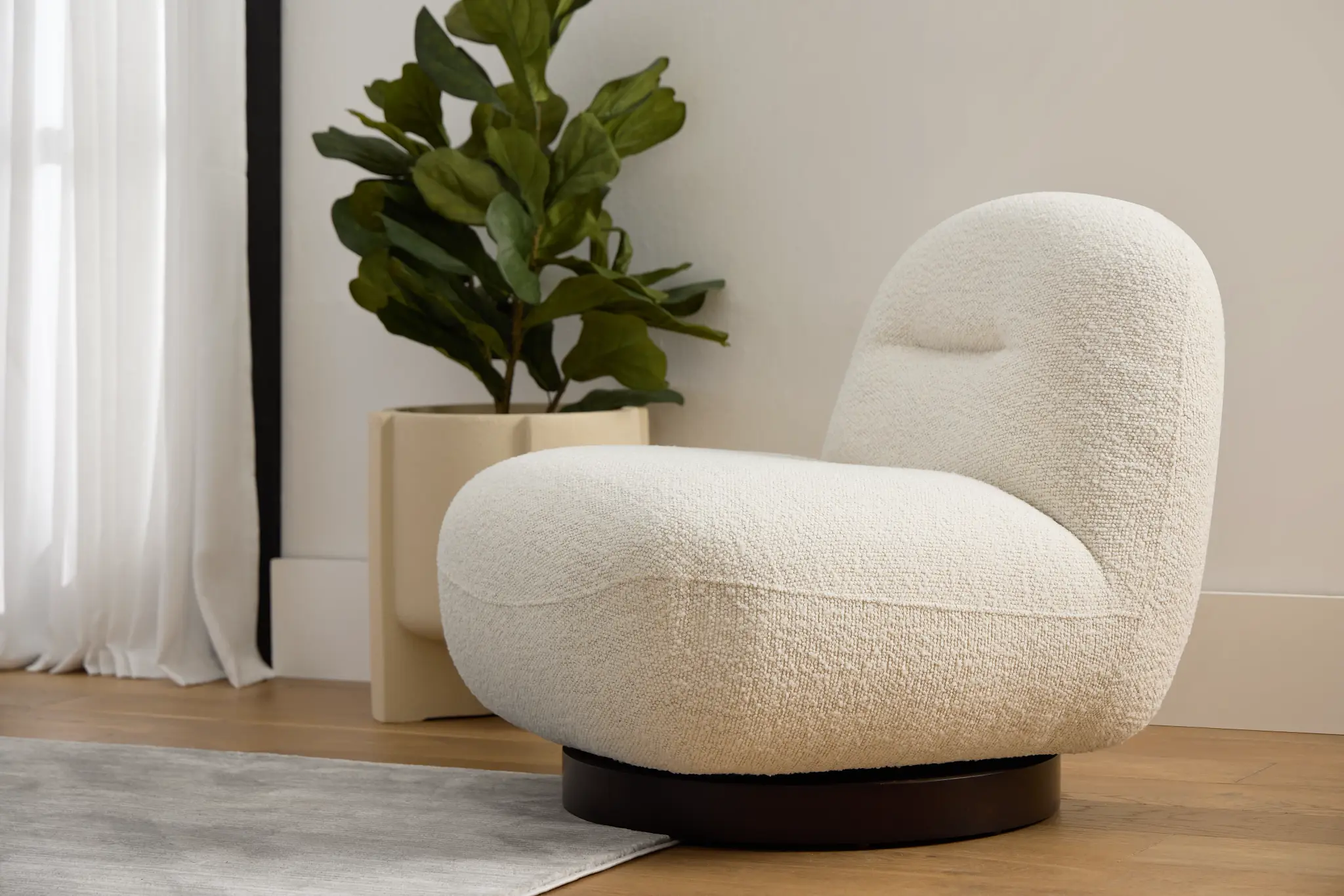 Aaliyah White Fabric Swivel Accent Chair Aaliyah White Fabric Swivel Accent Chair