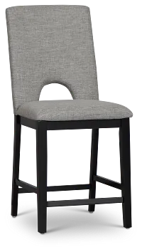 Oxford Graycurved 24" Upholstered Barstool