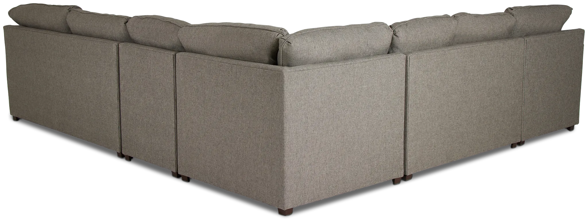 Asheville Brown Fabric Large Left Chaise Sectional