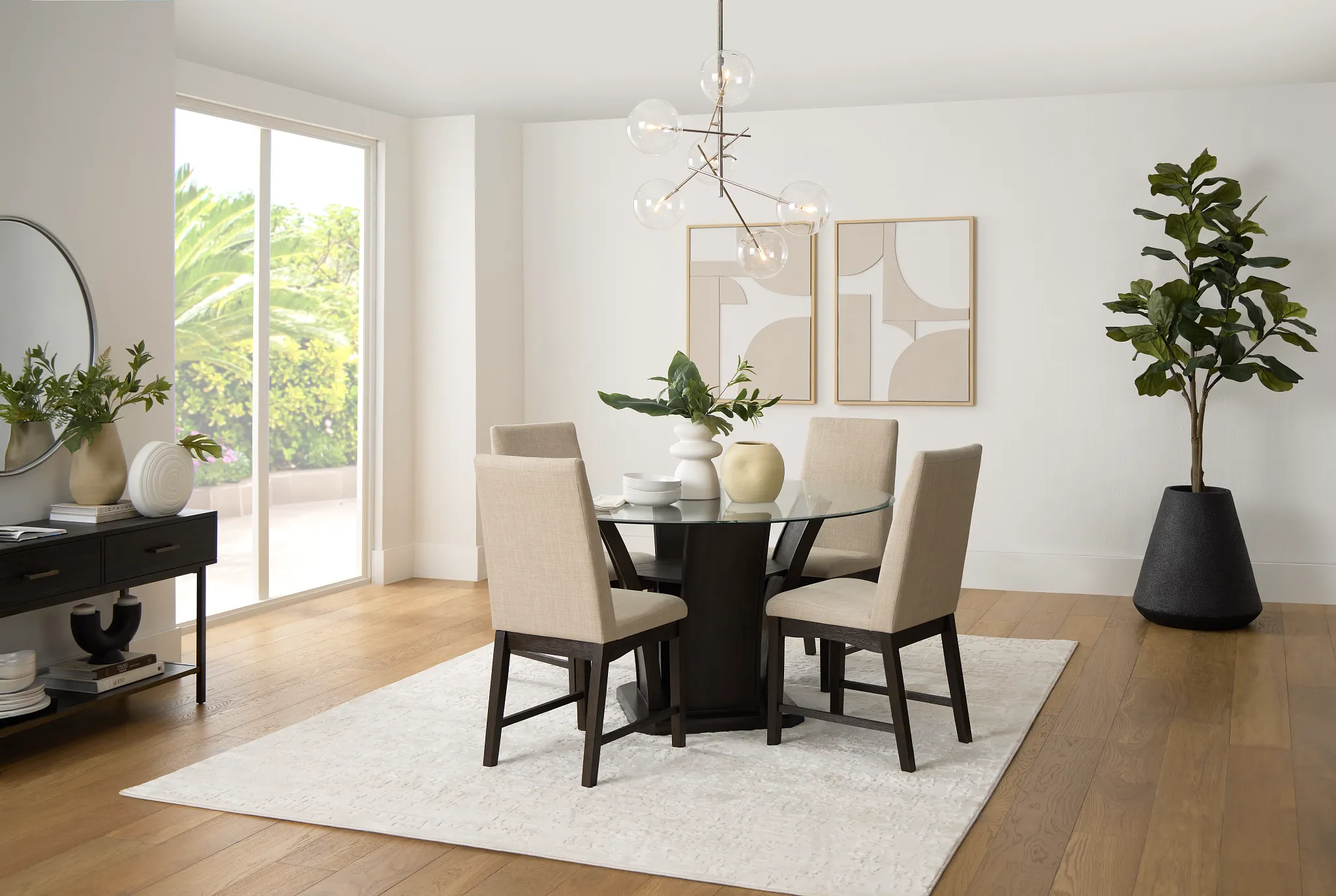 Roswell Glass Round Table