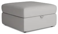 Citymod Light Gray Fabric Storage Ottoman