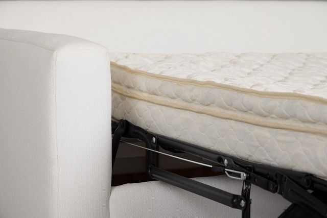 Rhodes White Fabric Innerspring Sleeper