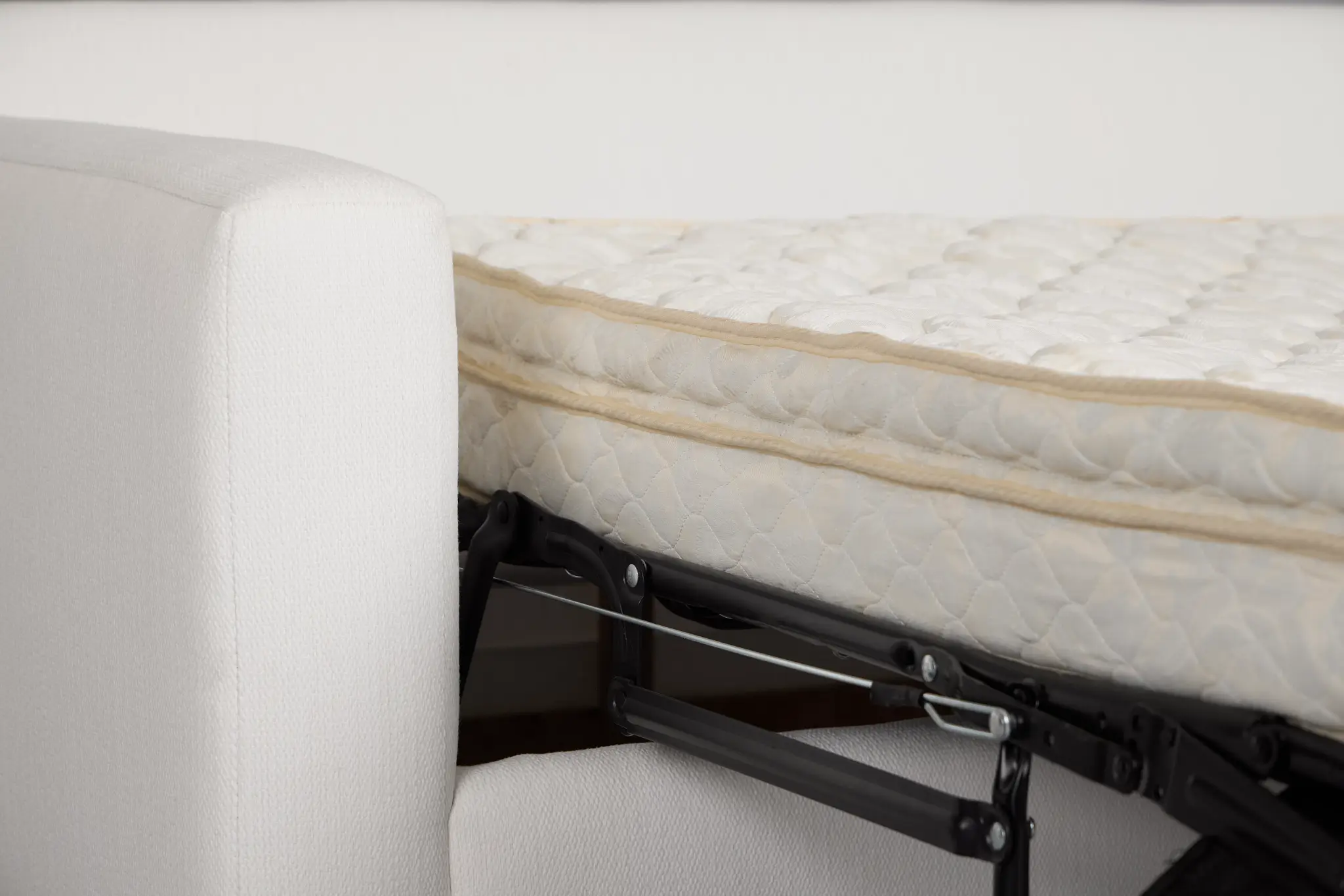 Rhodes White Fabric Innerspring Sleeper Rhodes White Fabric Innerspring Sleeper