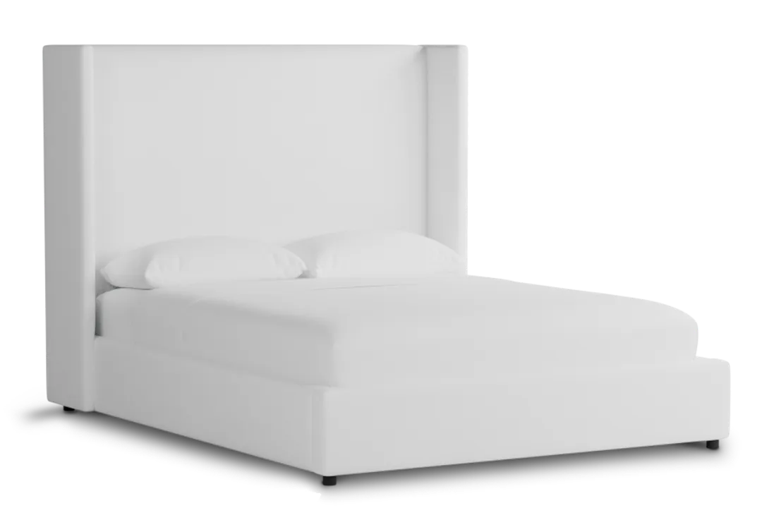 Captiva Suave White 60" Upholstered Shelter Bed