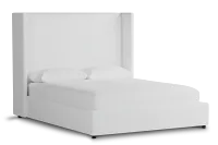 Captiva Suave White 60" Upholstered Shelter Bed