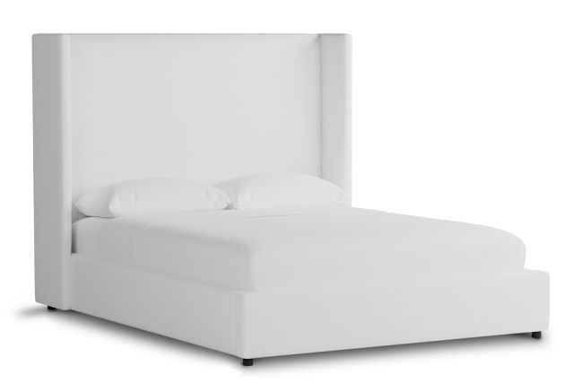 Captiva Suave White 60" Upholstered Shelter Bed
