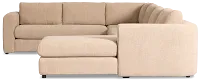 Alma Taupe Fabric Medium Right Chaise Sectional