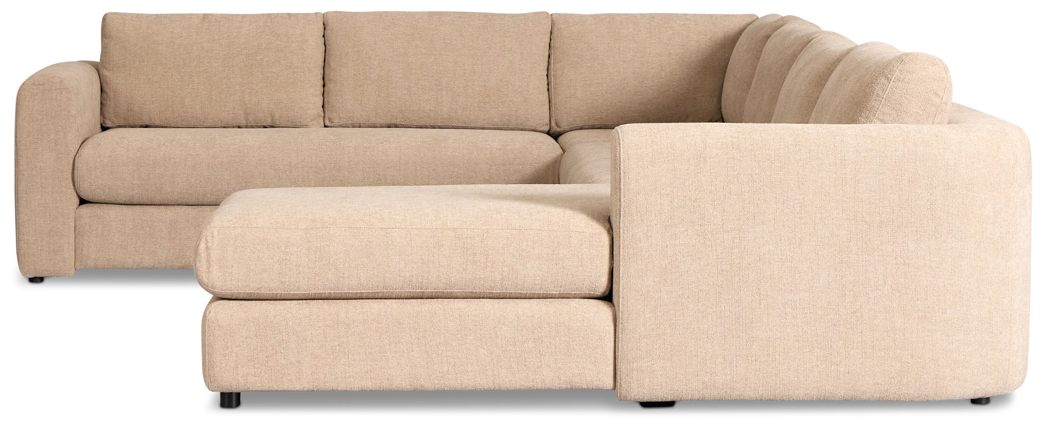 Alma Taupe Fabric Medium Right Chaise Sectional