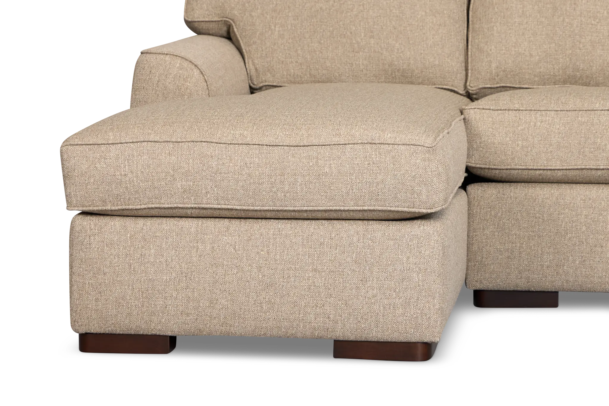 Sinclair Brown Fabric Small Left Chaise Sectional Sinclair Brown Fabric Small Left Chaise Sectional