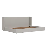 Captiva Gellar Gray 48" Upholstered Shelter Bed