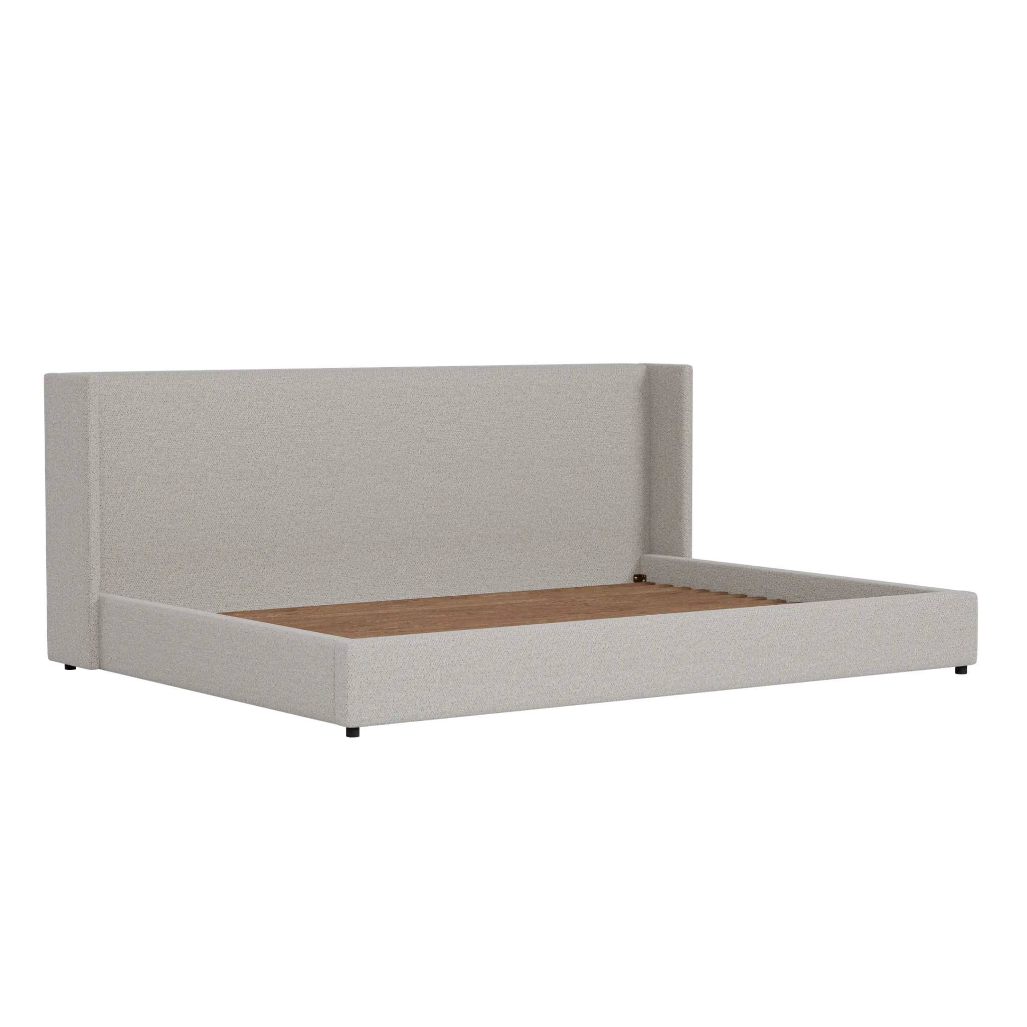 Captiva Gellar Gray 48" Upholstered Shelter Bed
