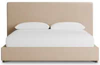 Grayton Merino Taupe 54" Upholstered Platform Bed