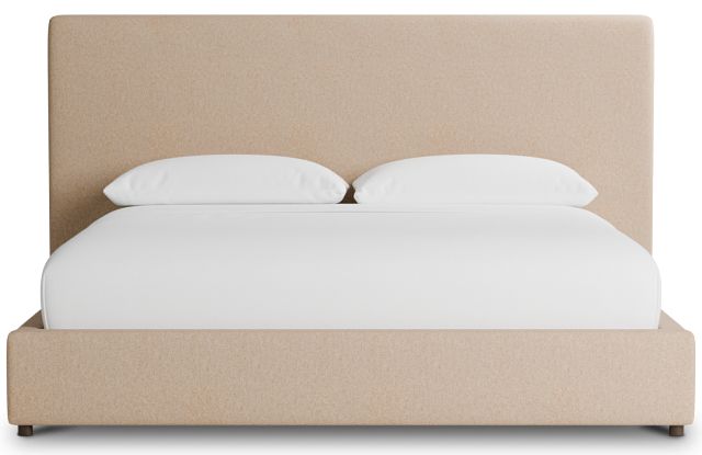 Grayton Merino Taupe 54" Upholstered Platform Bed