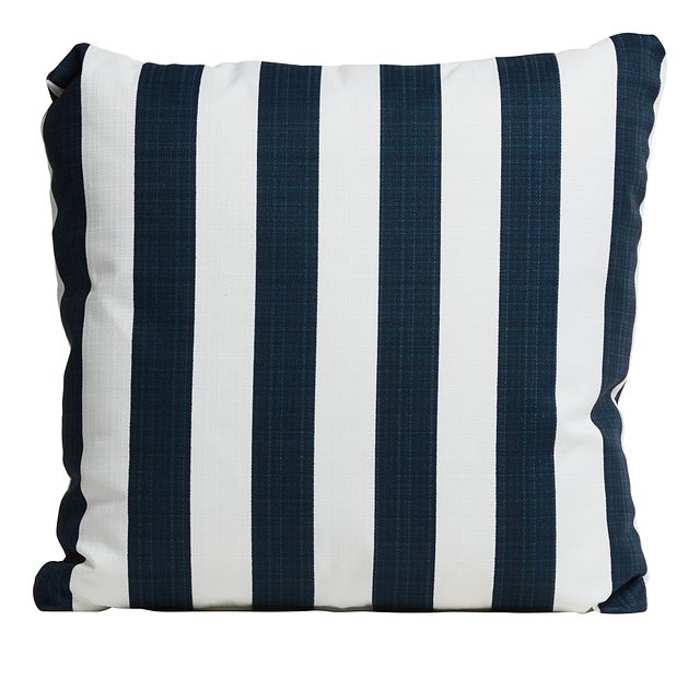 Stripe Blue 20" Indoor/outdoor Accent Pillow