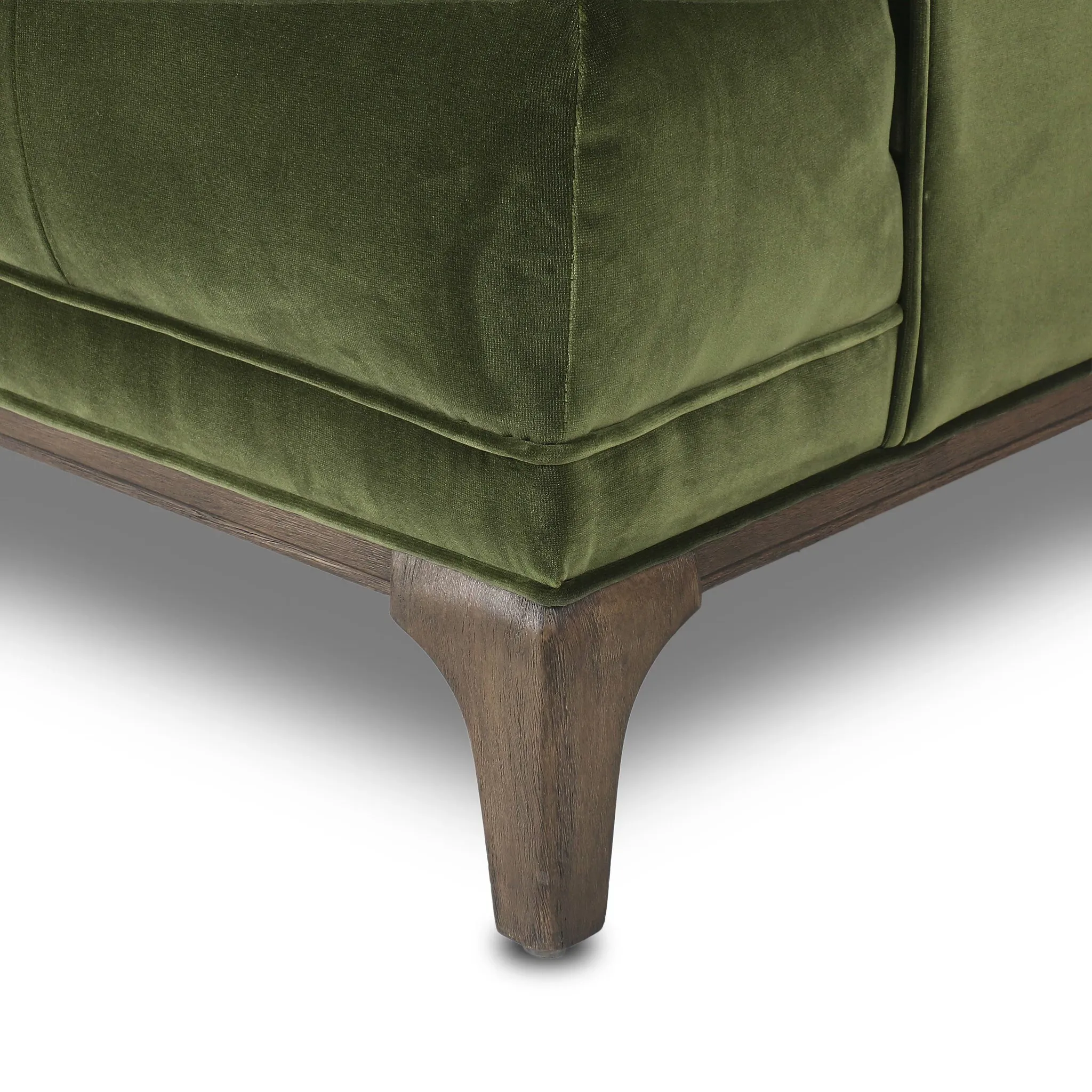 Four Hands Daren Dark Green Velvet Sofa
