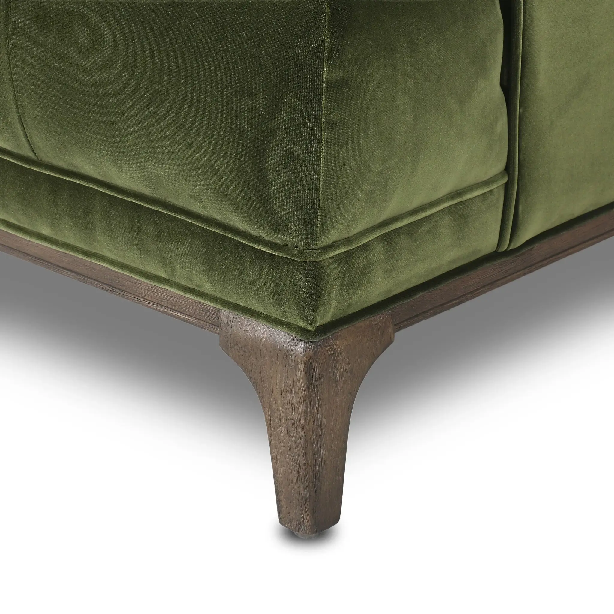 Four Hands Daren Dark Green Velvet Sofa Four Hands Daren Dark Green Velvet Sofa