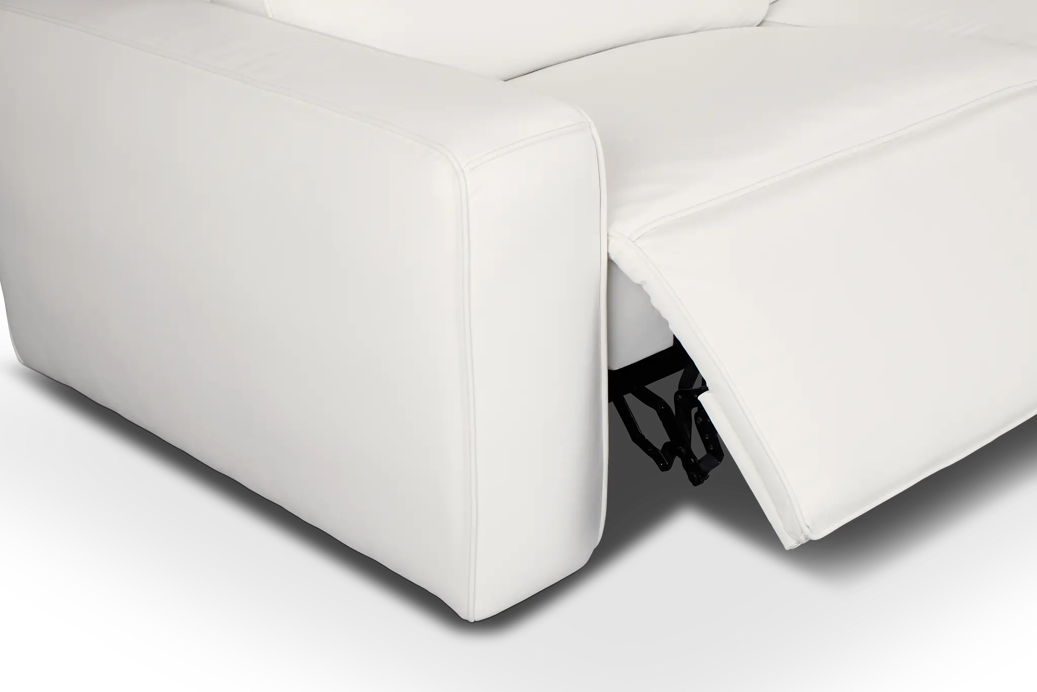 Tidal White Lthr/vinyl Medium Triple Power 2-arm Sectional Tidal White Lthr/vinyl Medium Triple Power 2-arm Sectional