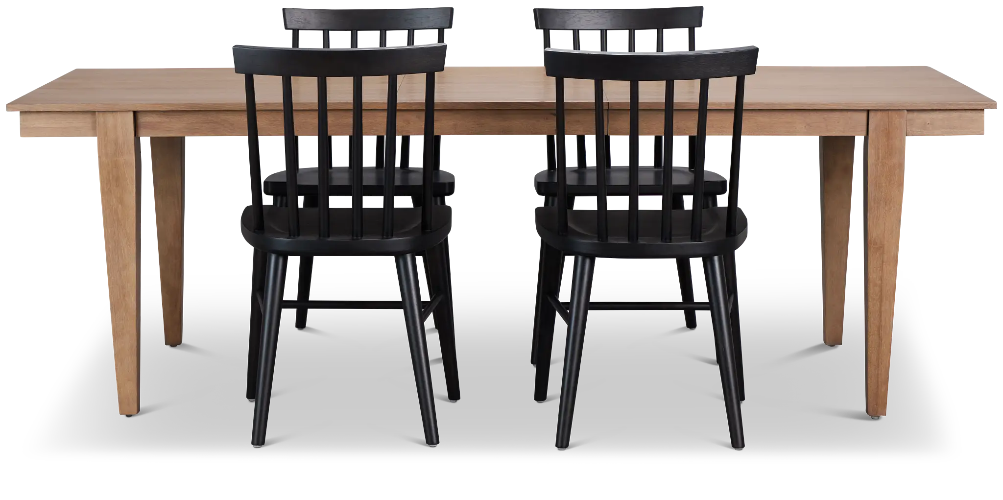 Provo Mid Tone Rect Table & 4 Wood Chairs Provo Mid Tone Rect Table & 4 Wood Chairs
