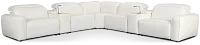 Tidal White Lthr/vinyl Large Dual Power Reclining Two-arm Sectional