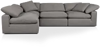 Nixon Light Gray Fabric 4-piece Modular Sectional