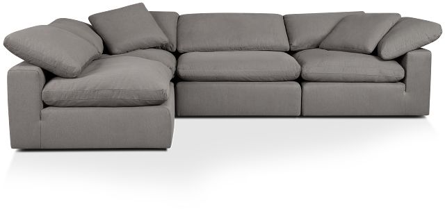 Nixon Light Gray Fabric 4-piece Modular Sectional