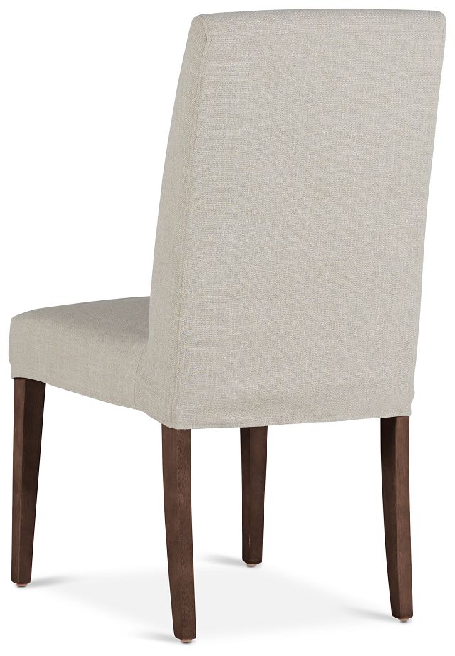 Harbor Light Beige Short Slipcover Chair With Medium-tone Leg (4)