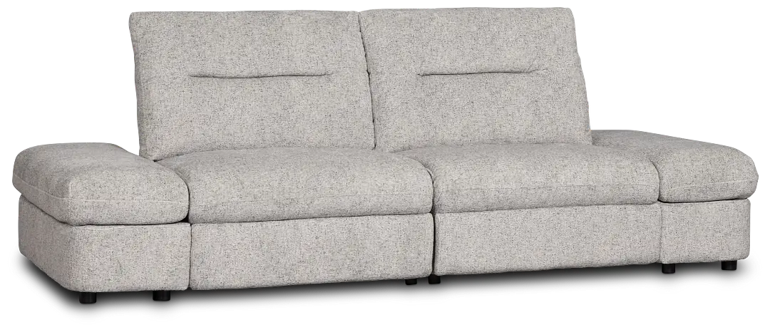 Mila Gray Fabric 2-piece Modular Power Reclining Sofa Mila Gray Fabric 2-piece Modular Power Reclining Sofa
