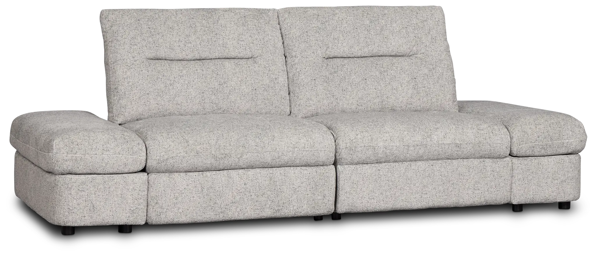 Mila Gray Fabric 2-piece Modular Power Reclining Sofa Mila Gray Fabric 2-piece Modular Power Reclining Sofa