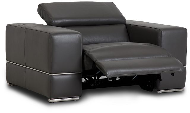 Dante Gray Leather Power Recliner