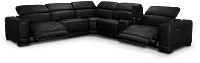 Lombardy Black Micro Medium Dual Power 2-arm Reclining Sectional