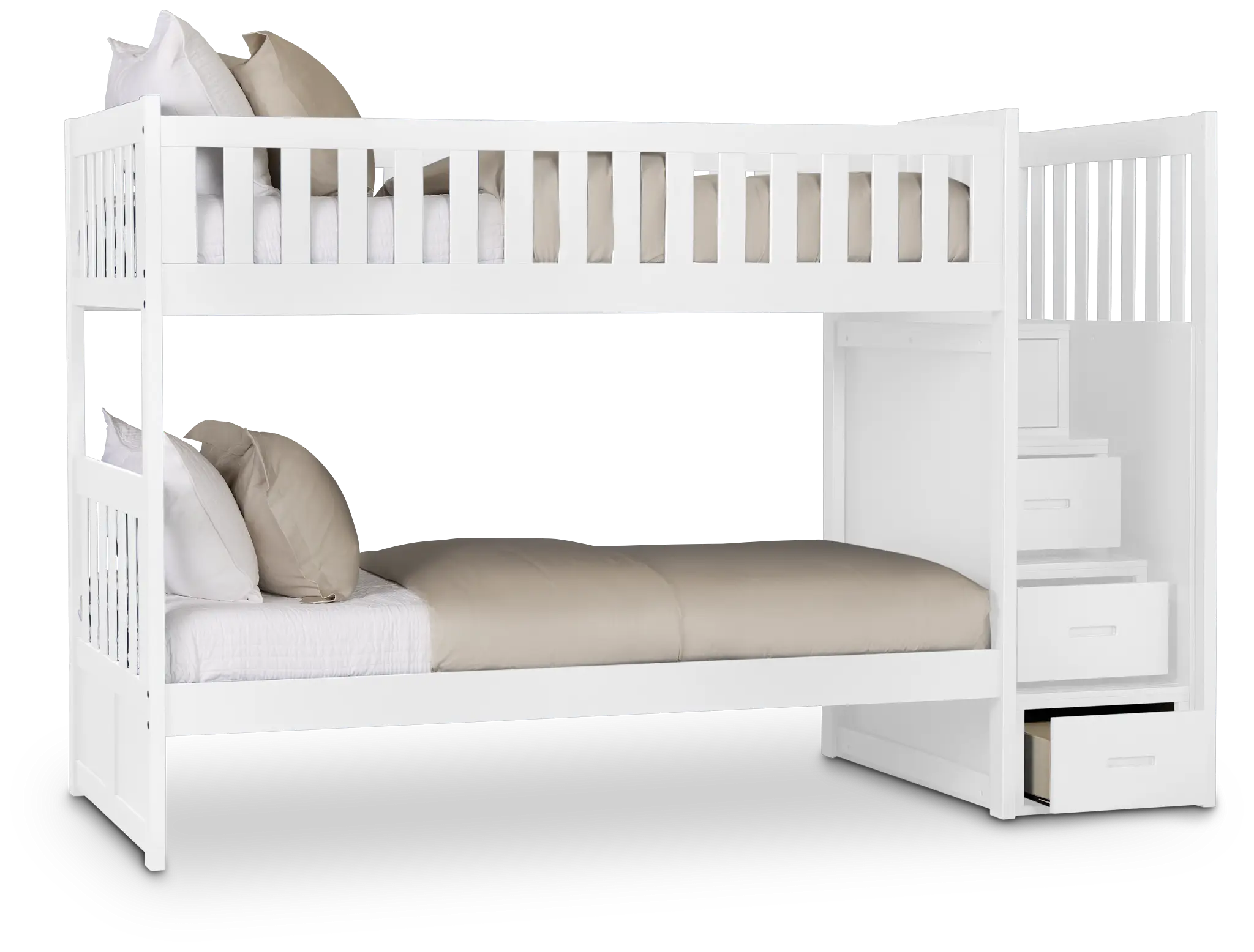 Charleston White Step Bunk Bed Charleston White Step Bunk Bed