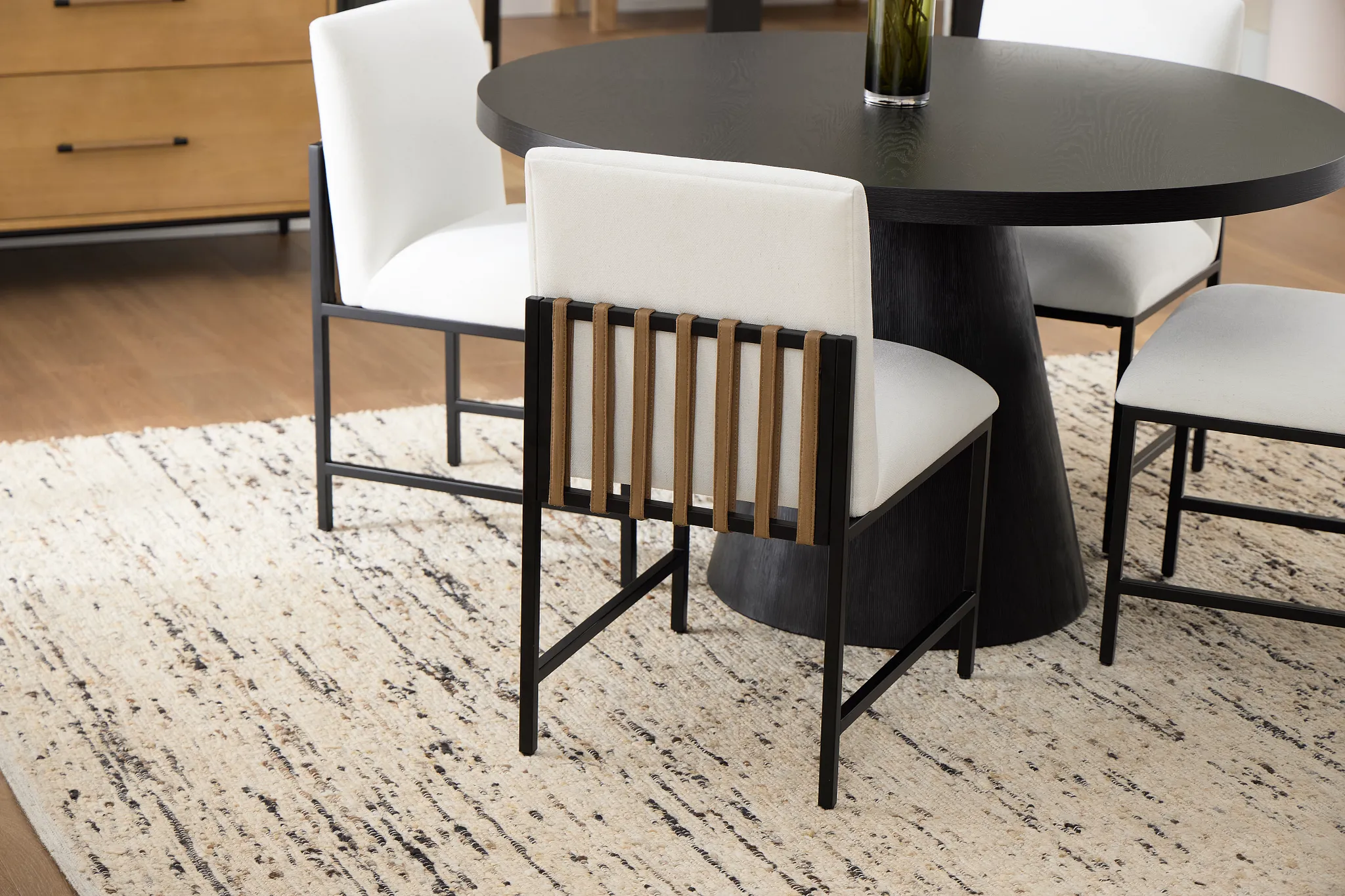 Highland Black Upholstered Side Chair