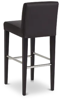 Cane Dark Brown Micro 30" Upholstered Barstool