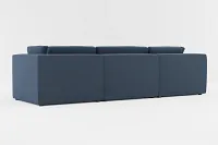 Destin Elite Dark Blue Fabric 5pc Bumper Sectional
