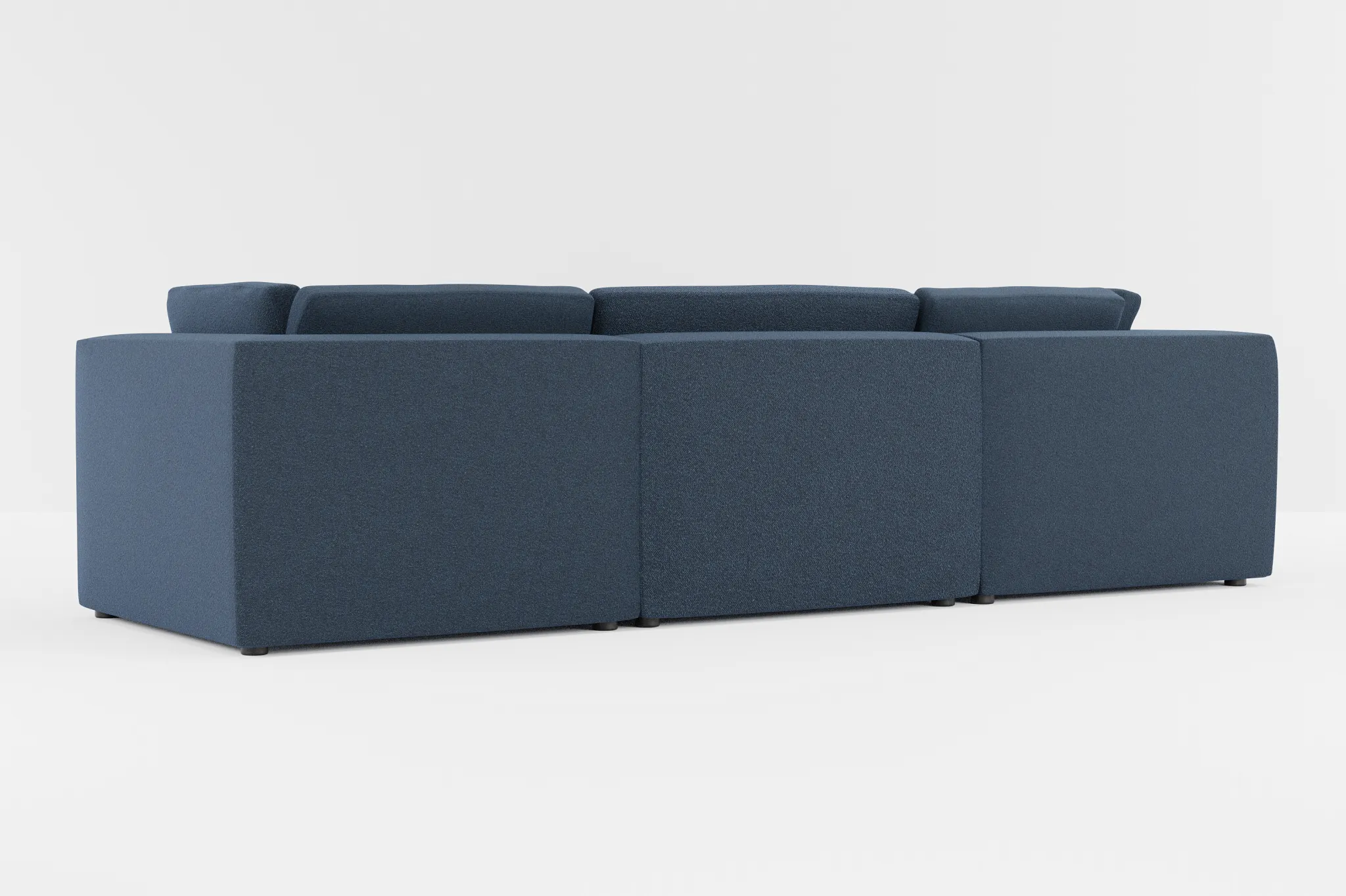 Destin Elite Dark Blue Fabric 5pc Bumper Sectional