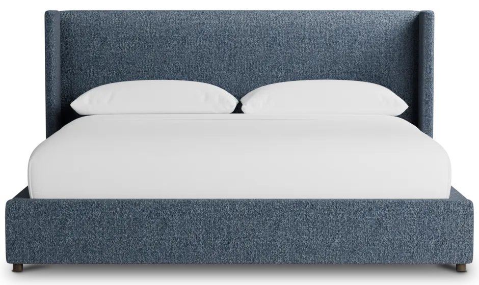 Captiva Maguire Blue 48" Upholstered Shelter Bed