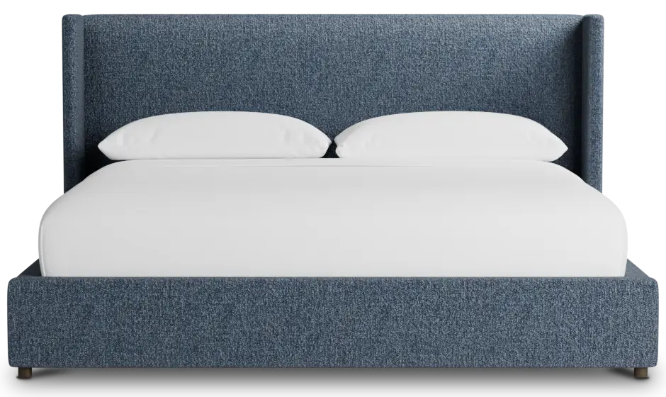 Captiva Maguire Blue 48" Upholstered Shelter Bed Captiva Maguire Blue 48" Upholstered Shelter Bed