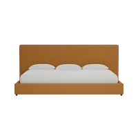 Grayton Elite Light Brown 54" Upholstered Platform Bed