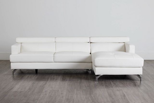Marquez White Micro Right Chaise Sectional (0)