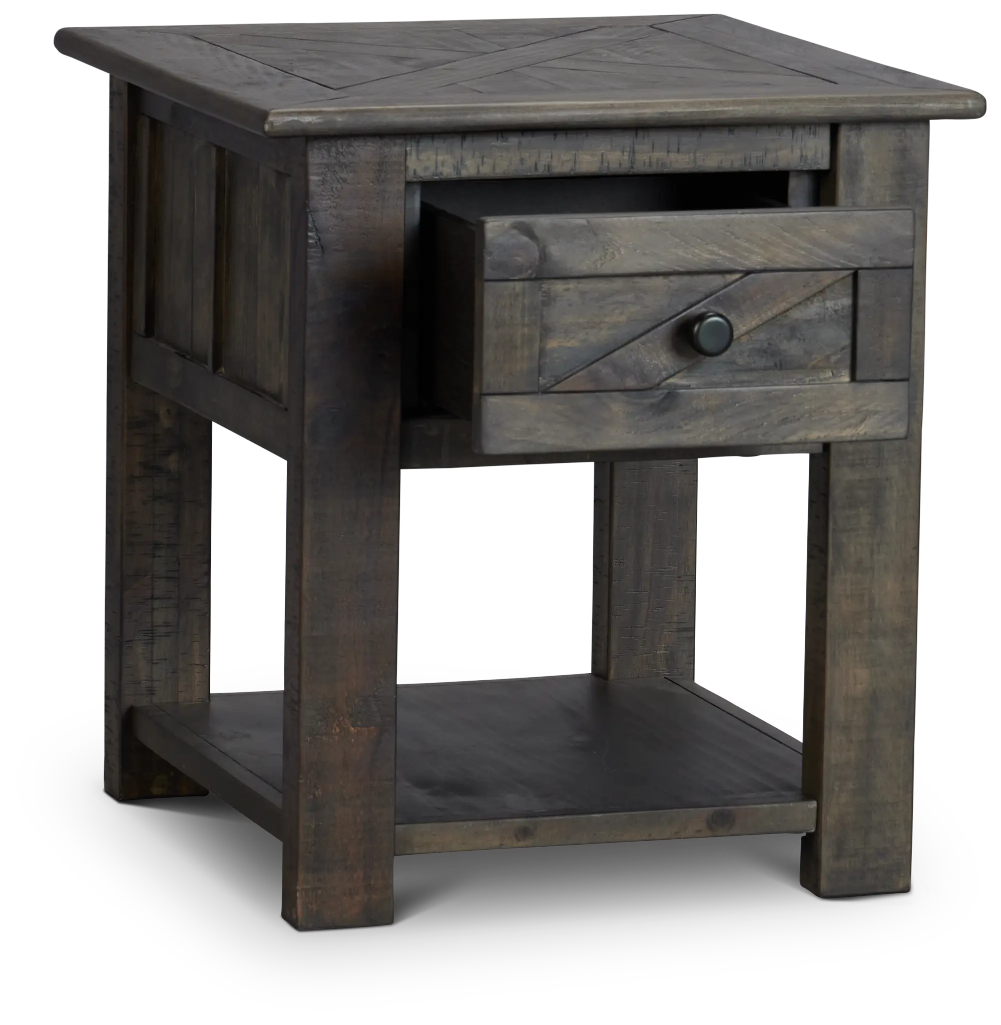 Garrett Dark Tone Storage End Table Garrett Dark Tone Storage End Table