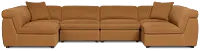 Aria Medium Brown Micro Immersive 8-piece Modular Sectional W/4 Speakers