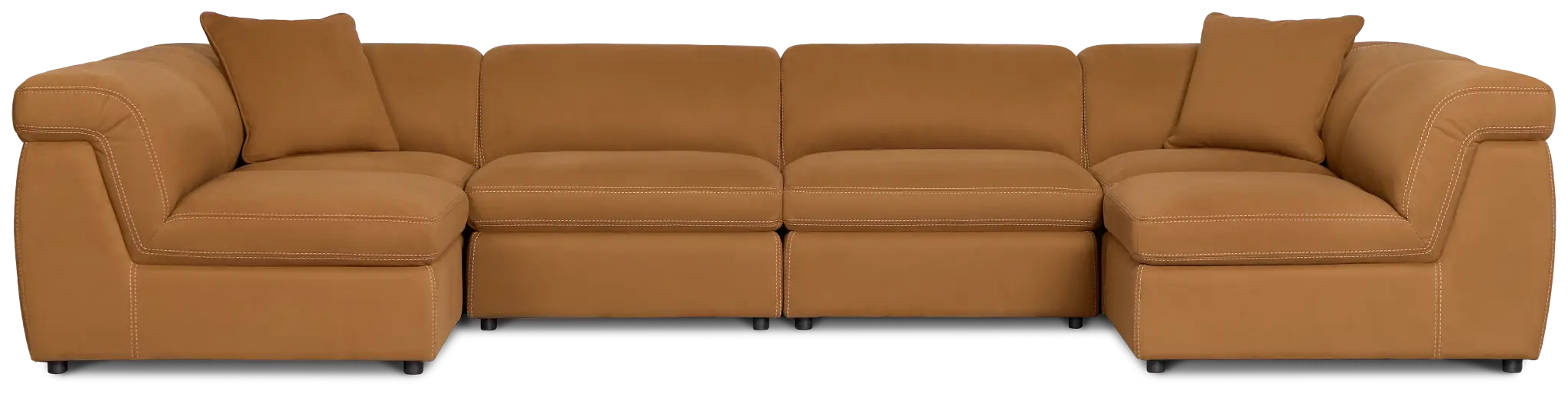 Aria Medium Brown Micro Immersive 8-piece Modular Sectional W/4 Speakers Aria Medium Brown Micro Immersive 8-piece Modular Sectional W/4 Speakers