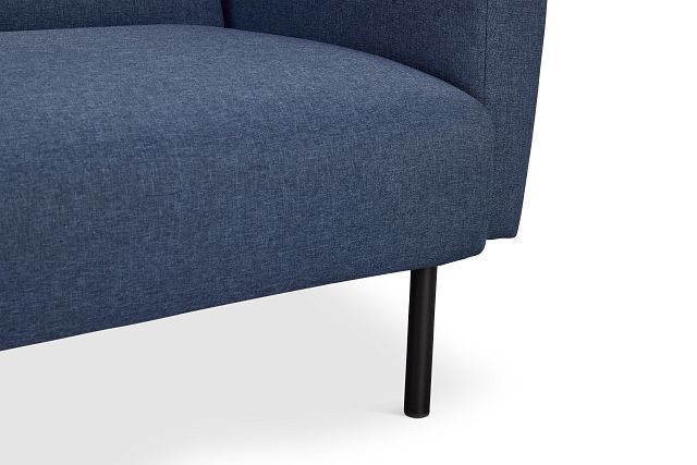 Denali Dark Blue Fabric Sofa Futon