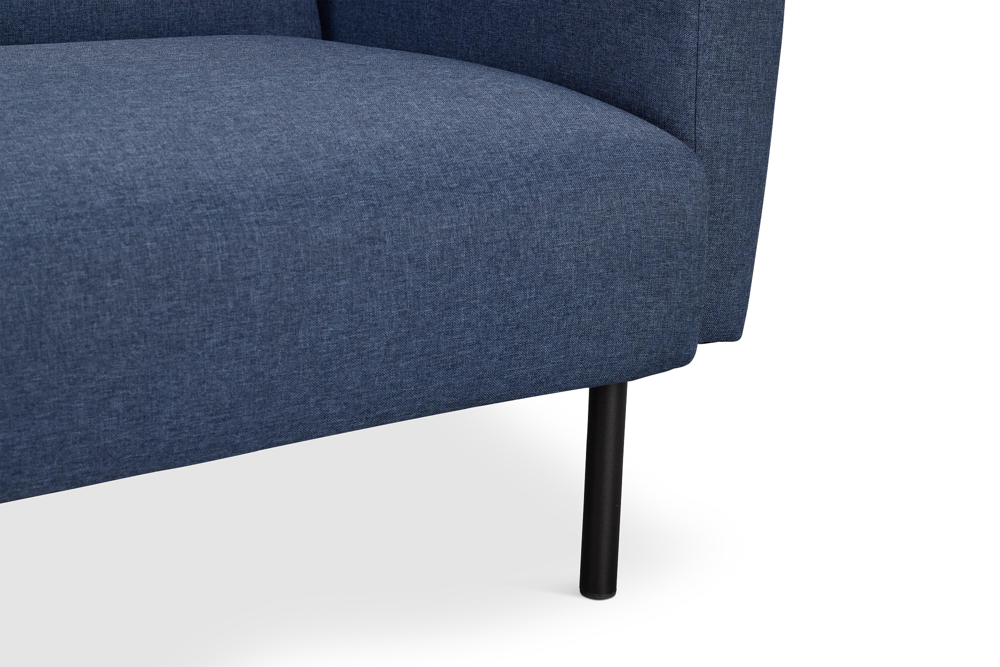 Denali Dark Blue Fabric Sofa Futon