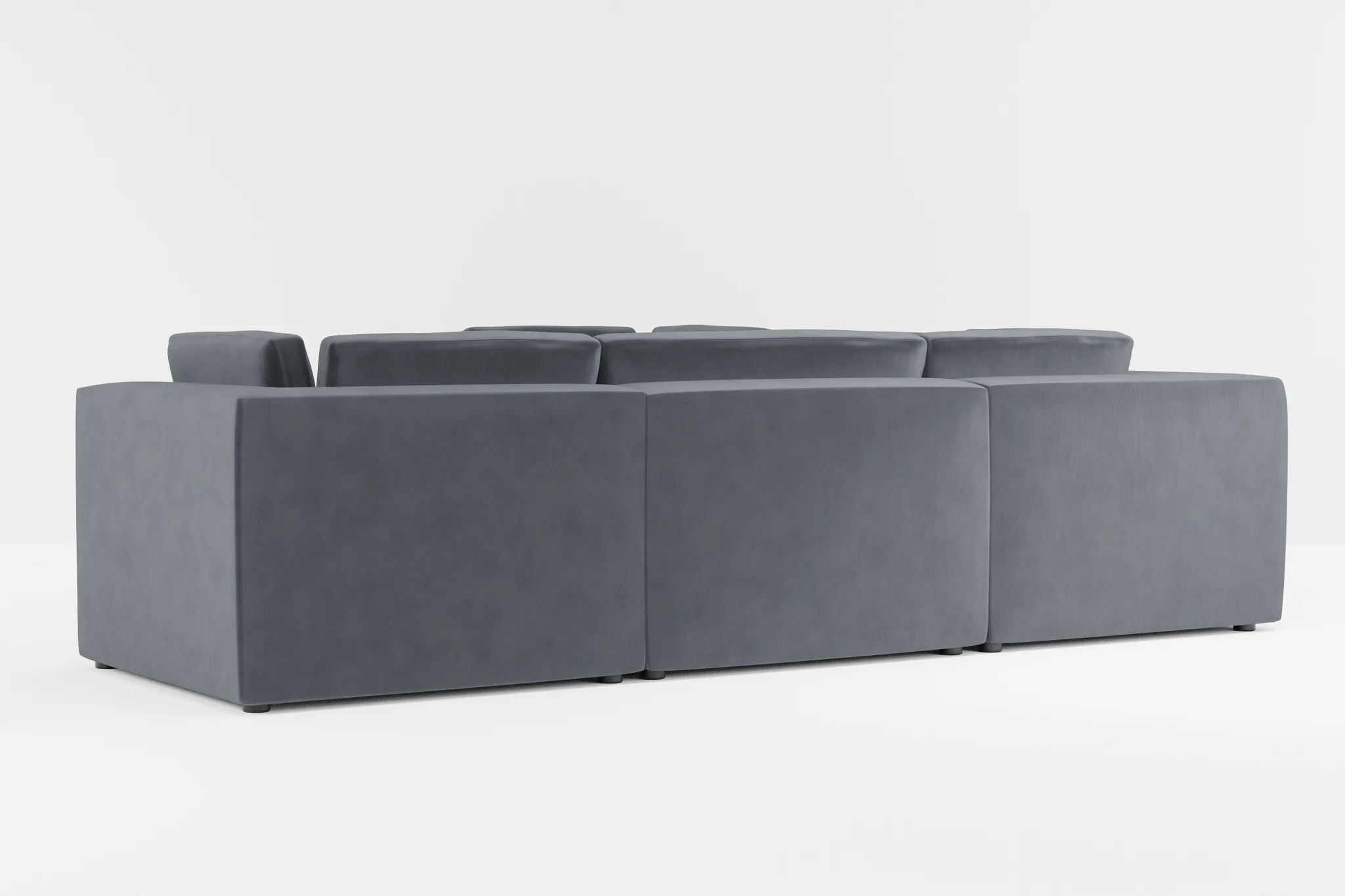Destin Joya Gray Velvet 5-piece Modular Sectional