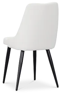 Andover White Curved Upholstered Side Chair