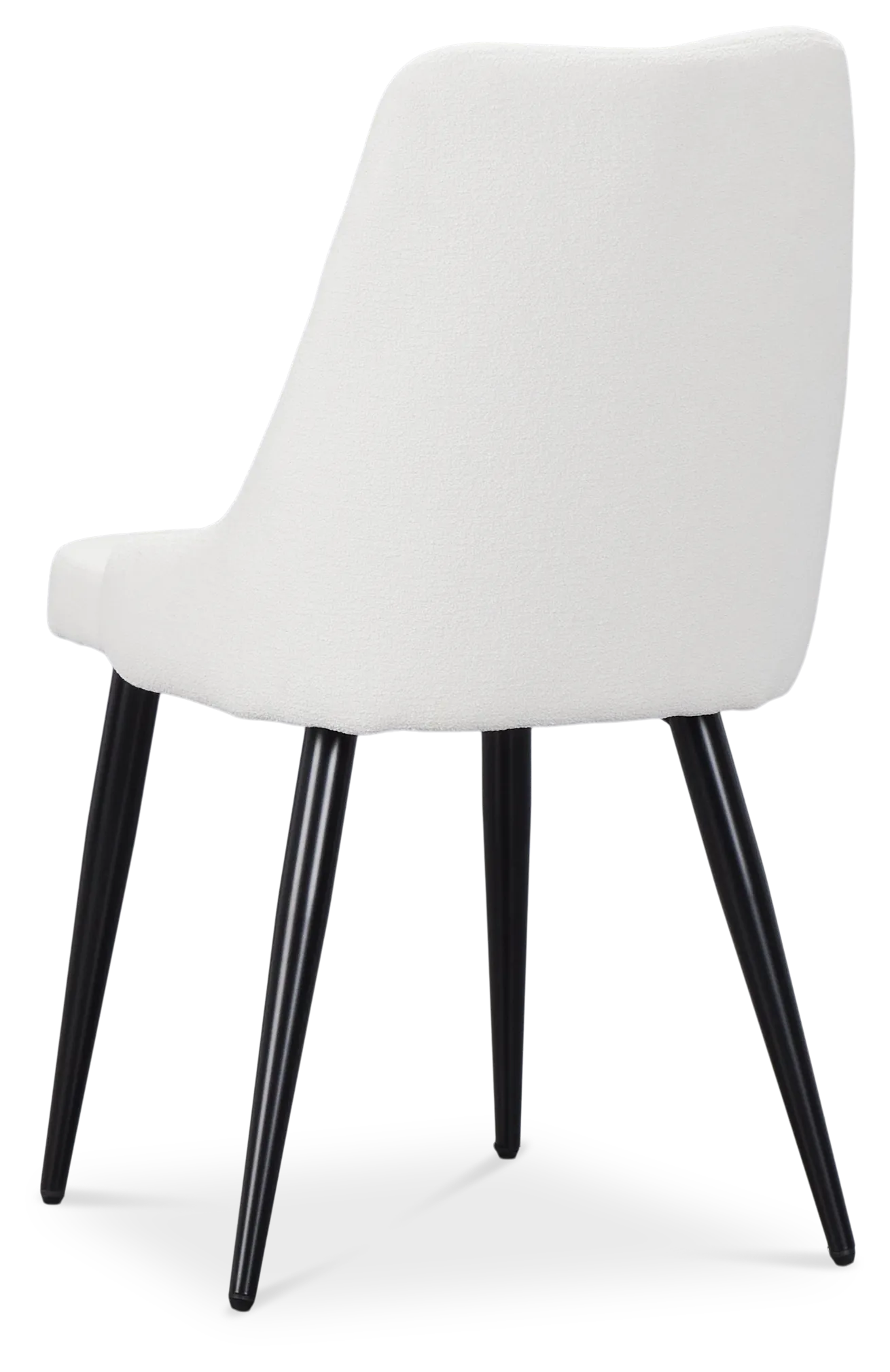 Andover White Curved Upholstered Side Chair