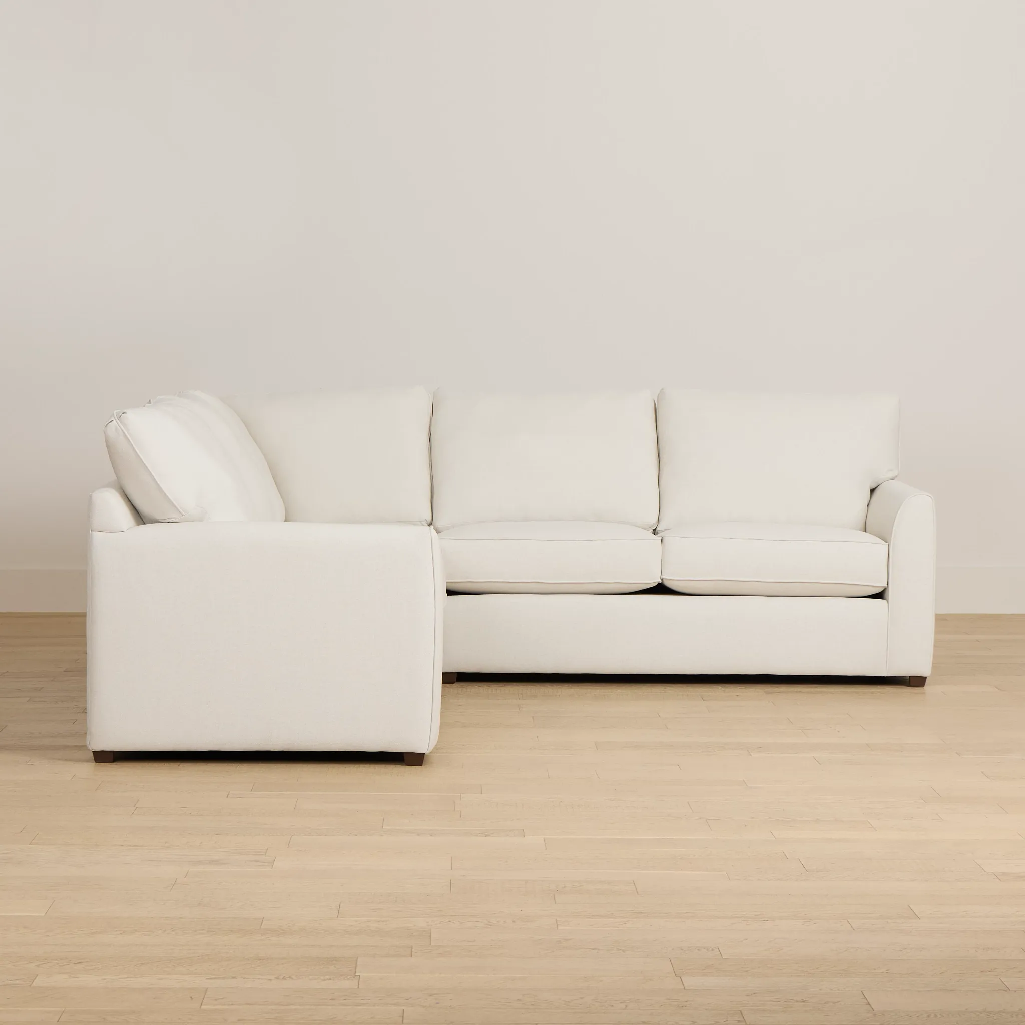 Tate Light Beige Fabric Small Two-arm Sectional